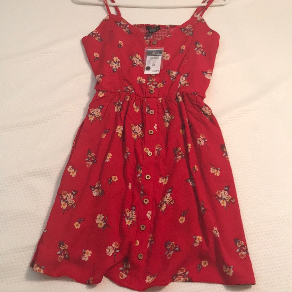 Summer Dress Button Down  Colorful Floral Print